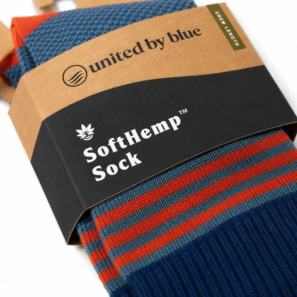 United By Blue SoftHemp Crew Socks NWT Eco Hiking Travel Outdoor Small Green